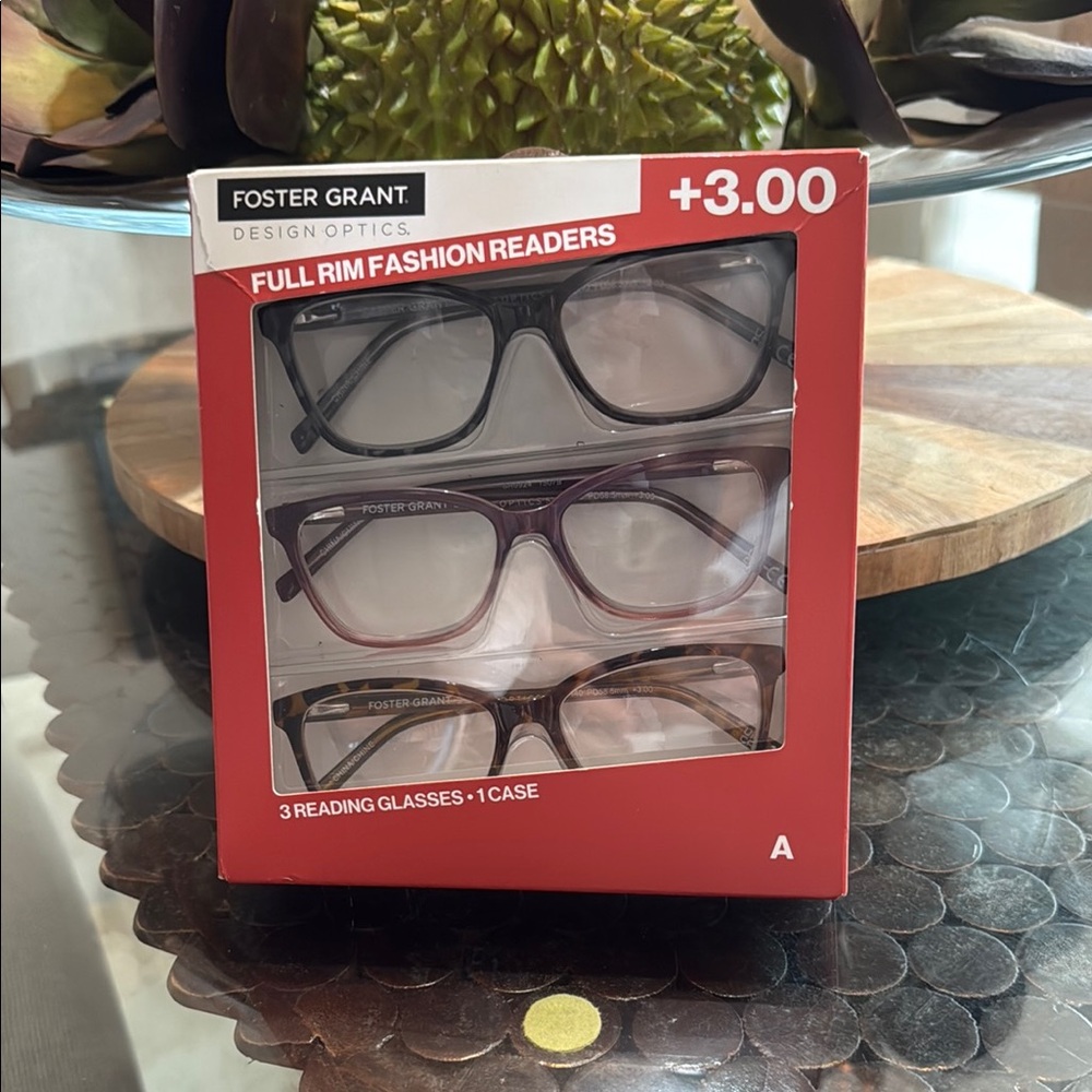 Foster Grant Full Rim Fashion Readers +3.00